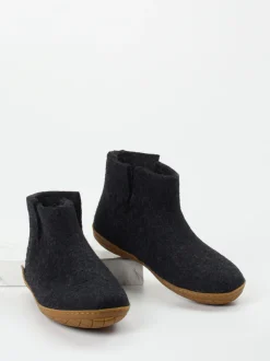 Glerups – Filz-Bootie aus Wollfilz Anthrazit