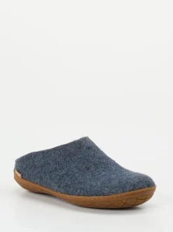 Glerups – Filzpantoffeln aus Wollfilz in Jeansblau