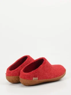 Glerups – Filzpantoffeln aus Wollfilz in Tomatenrot
