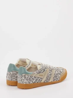 Gola – Retro-Sneaker aus Leder mit Animal-Print
