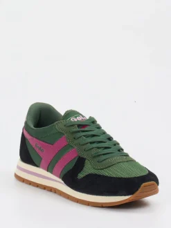 Gola – Retro-Sneaker aus Mesh und Veloursleder grün