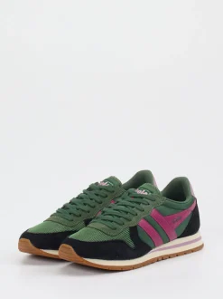 Gola – Retro-Sneaker aus Mesh und Veloursleder grün