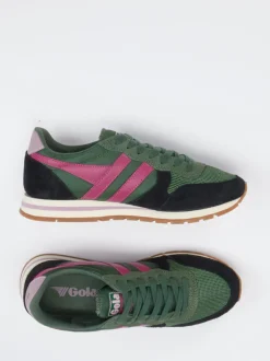 Gola – Retro-Sneaker aus Mesh und Veloursleder grün