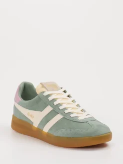 Gola – Retro-Sneaker aus Veloursleder Salbeigrün