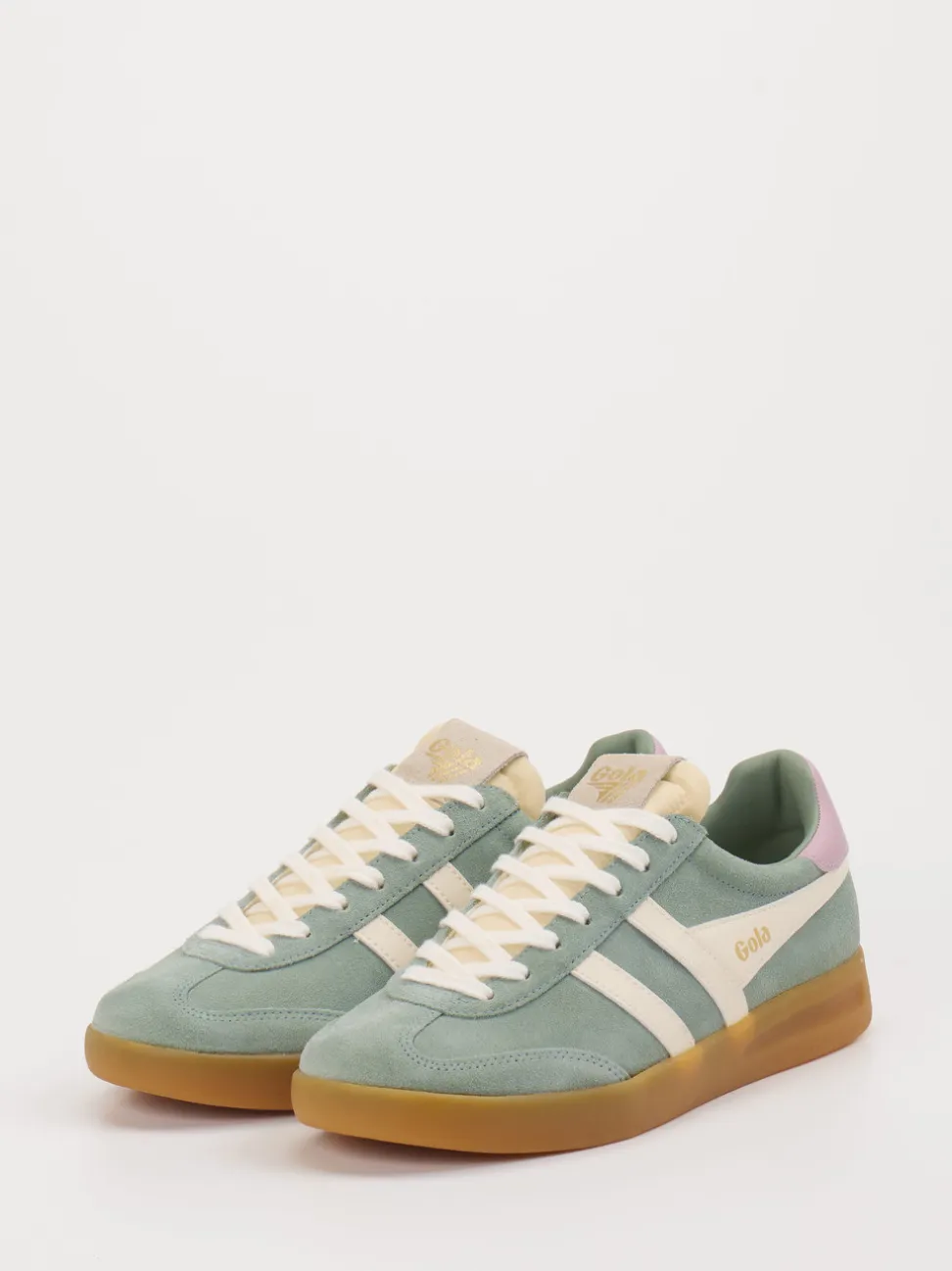 Gola – Retro-Sneaker aus Veloursleder Salbeigrün