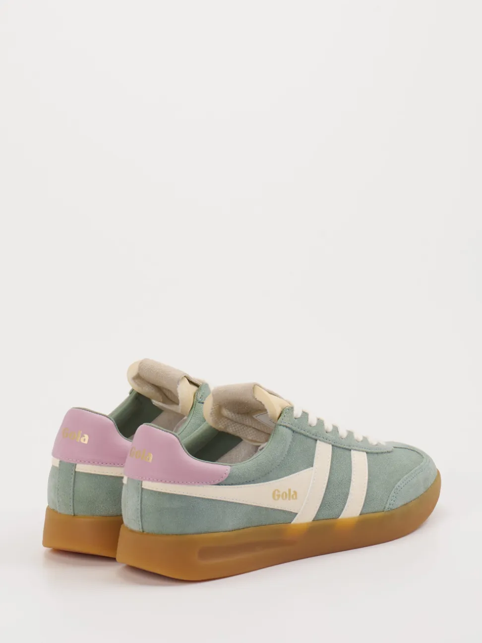 Gola – Retro-Sneaker aus Veloursleder Salbeigrün
