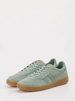 Gola – Retro-Sneaker aus Veloursleder Salbeigrün