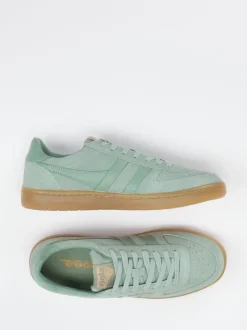 Gola – Retro-Sneaker aus Veloursleder Salbeigrün