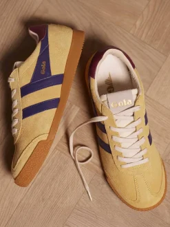 Gola – Retro-Sneaker aus Veloursleder Gelb