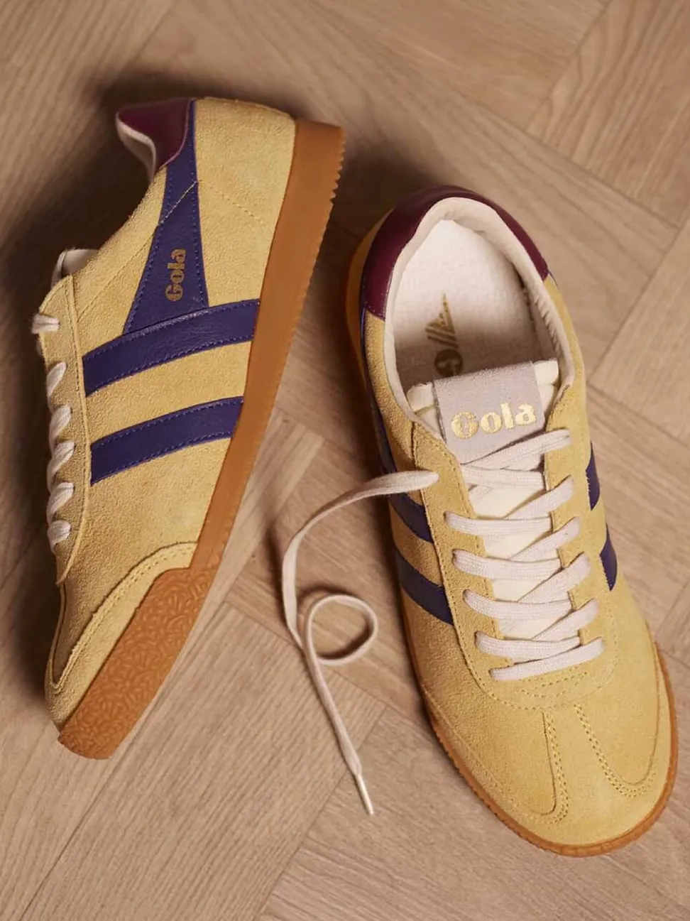 Gola – Retro-Sneaker aus Veloursleder Gelb