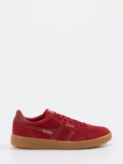 Gola – Retro-Sneaker aus Veloursleder Dunkelrot