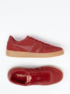 Gola – Retro-Sneaker aus Veloursleder Dunkelrot