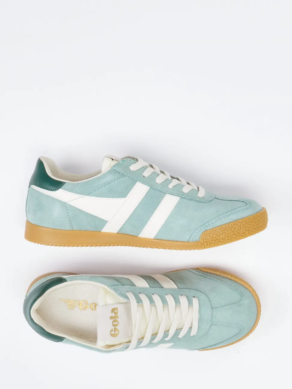 Gola – Retro-Sneaker aus Veloursleder Salbeigrün