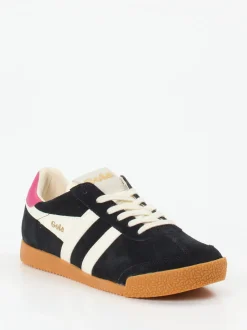 Gola – Retro-Sneaker aus Veloursleder Schwarz