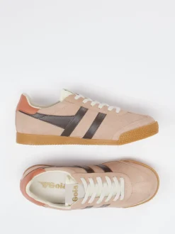 Gola – Retro-Sneaker aus Veloursleder Rosébeige