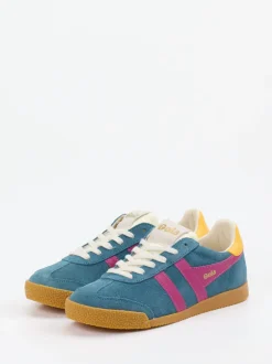 Gola – Retro-Sneaker aus Veloursleder petrolblau