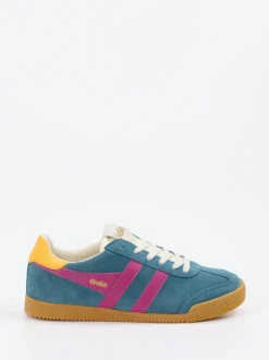 Gola – Retro-Sneaker aus Veloursleder petrolblau