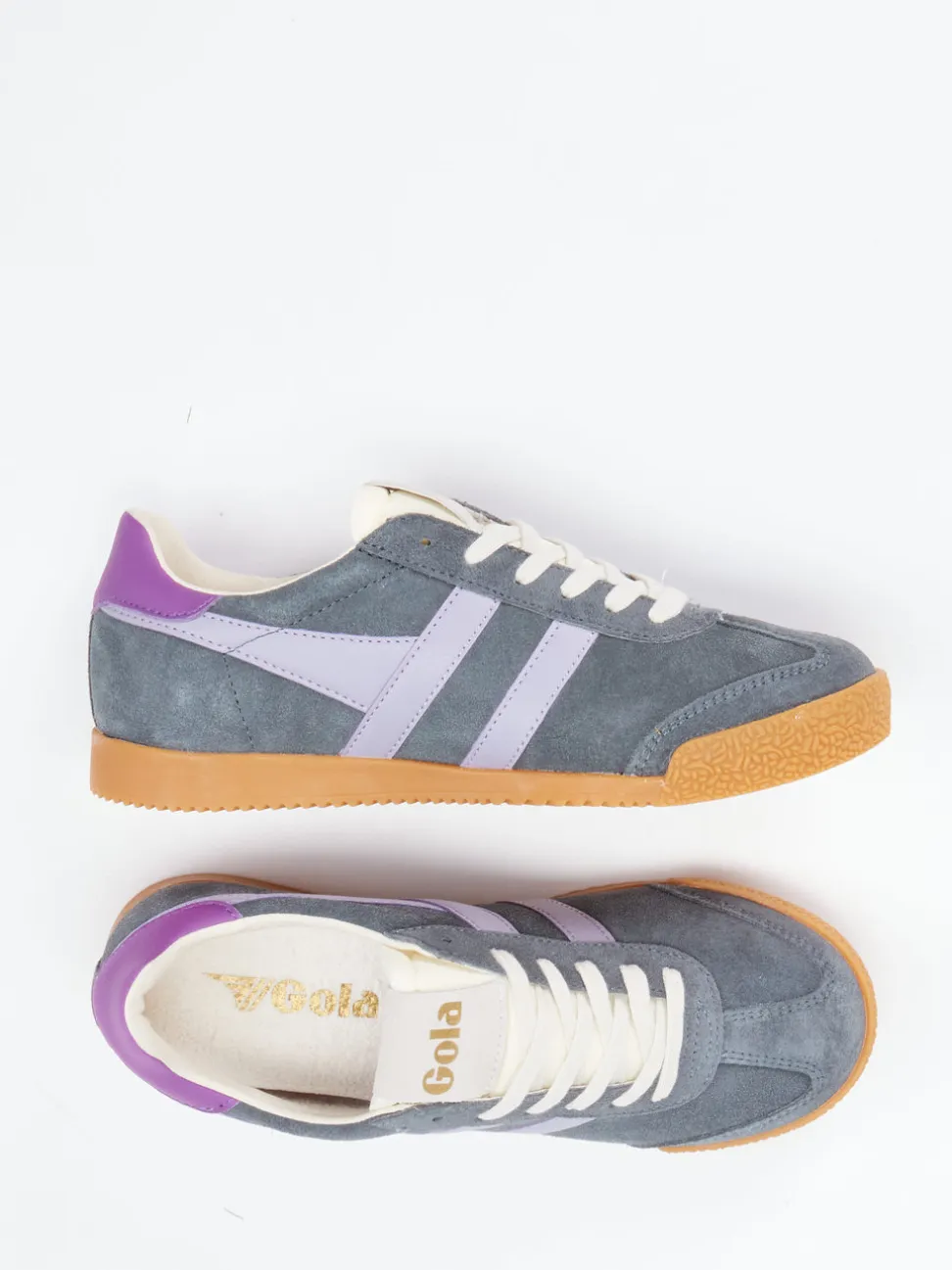 Gola – Retro-Sneaker aus Veloursleder Schieferblau
