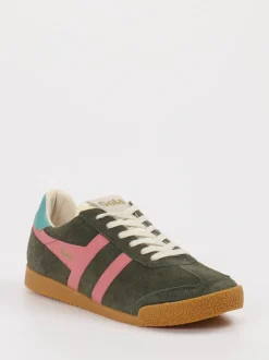 Gola – Retro-Sneaker aus Veloursleder olivgrün