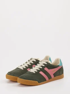 Gola – Retro-Sneaker aus Veloursleder olivgrün