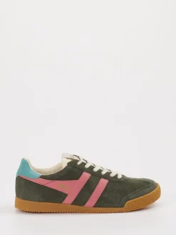 Gola – Retro-Sneaker aus Veloursleder olivgrün