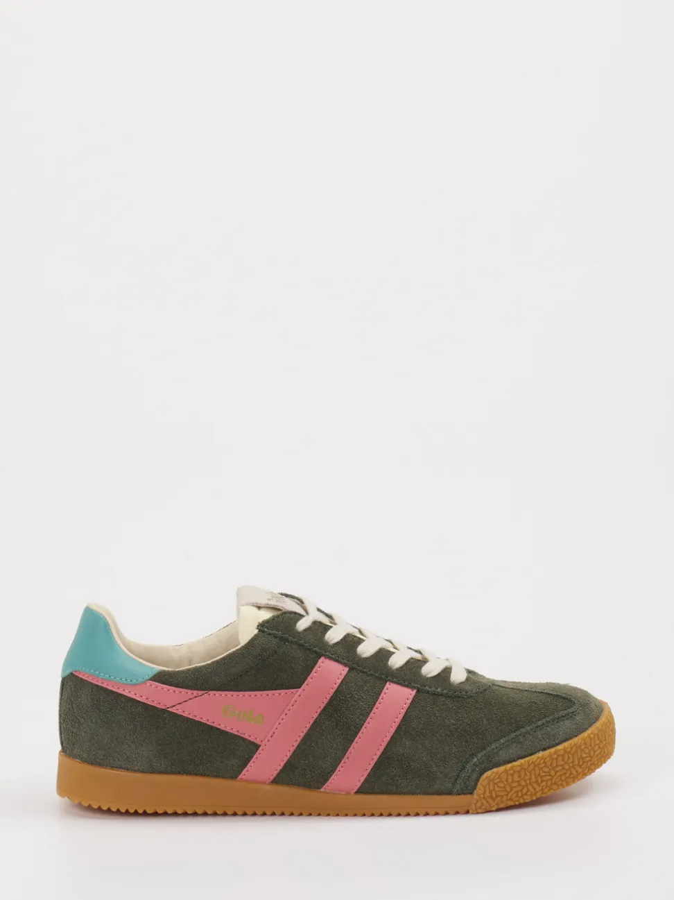 Gola – Retro-Sneaker aus Veloursleder olivgrün