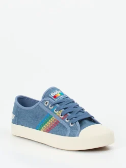 Gola – Sneaker aus Canvas in Jeansblau mit Stickerei