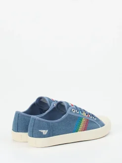 Gola – Sneaker aus Canvas in Jeansblau mit Stickerei