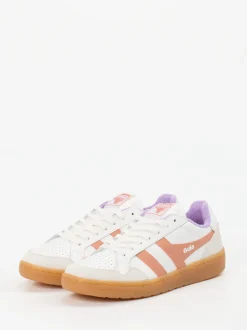 Gola – Sneaker aus Leder in Weiß mit Pastell