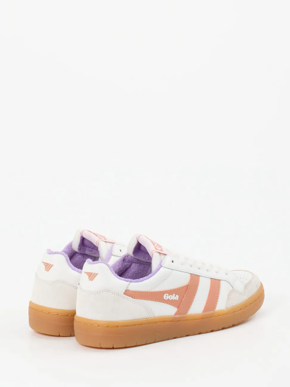 Gola – Sneaker aus Leder in Weiß mit Pastell