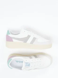 Gola – Sneaker aus Synthetik und Veloursleder Off-White