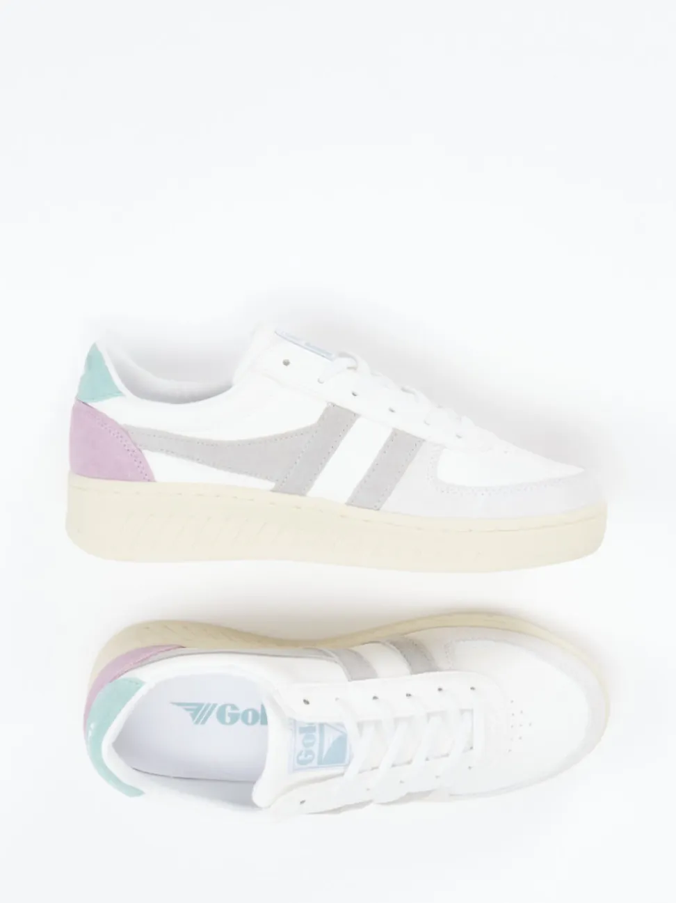 Gola – Sneaker aus Synthetik und Veloursleder Off-White