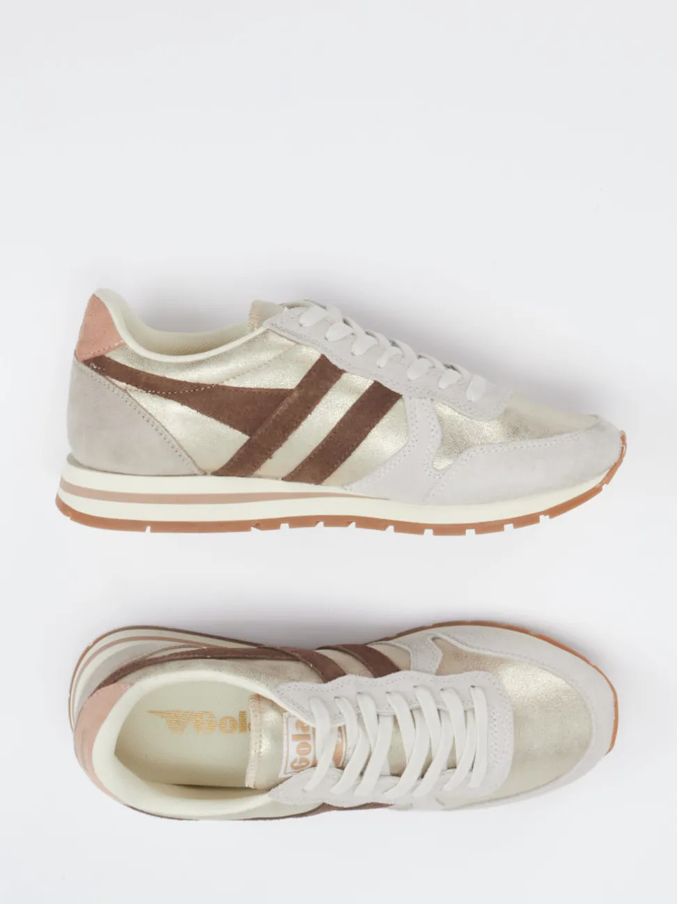 Gola – Sneaker aus Veloursleder und Textil beige