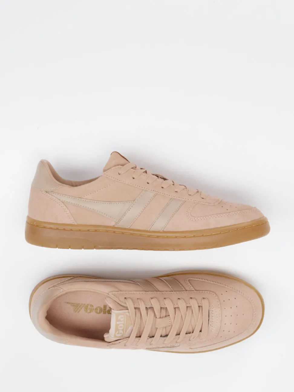 Gola – Sneaker aus Veloursleder in Rosébeige