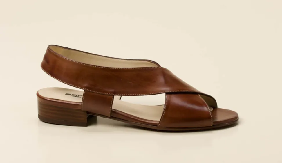Gritti – Slingback-Sandale aus Kalbleder braun