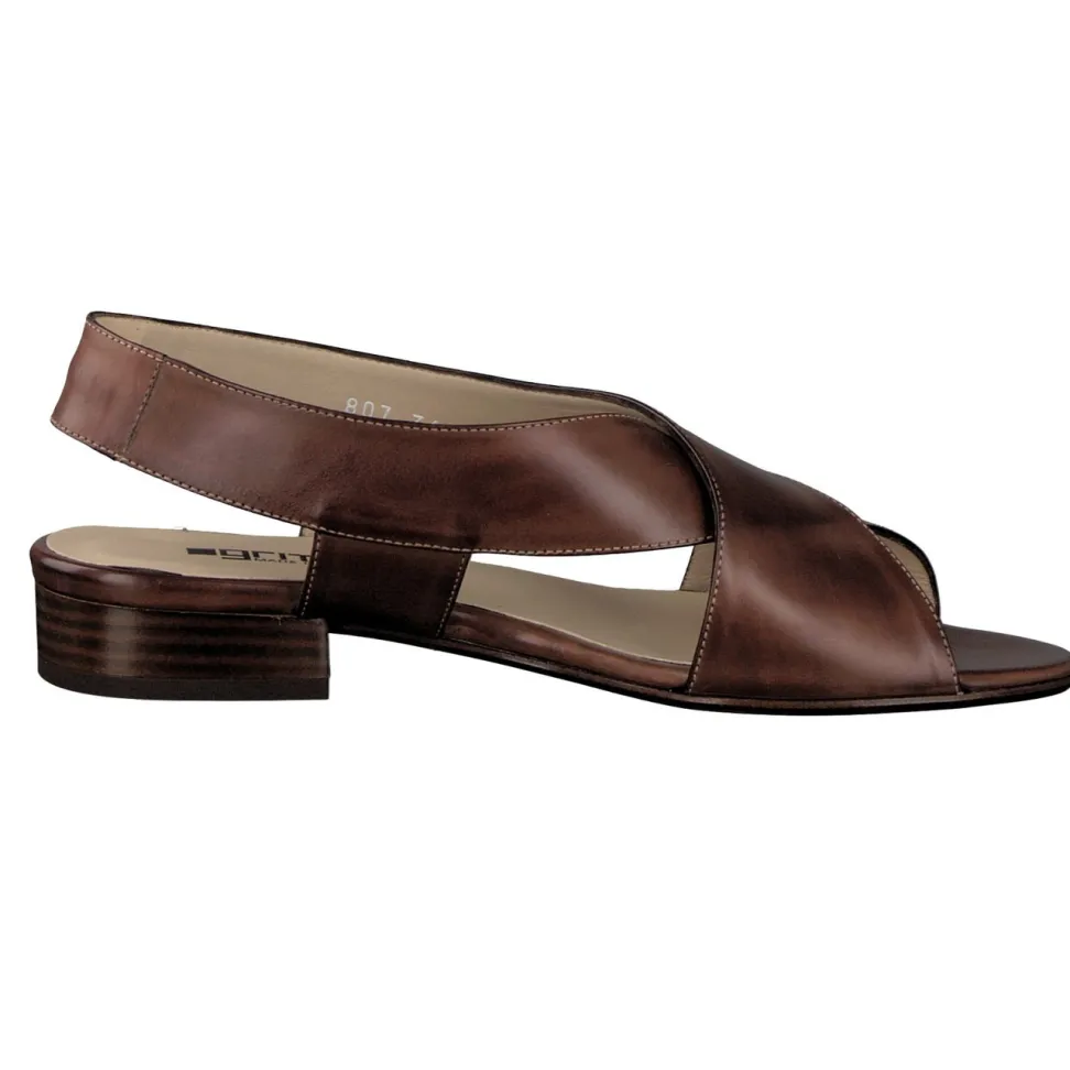 Gritti – Slingback-Sandale aus Kalbleder braun