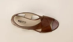 Gritti – Slingback-Sandale aus Kalbleder braun