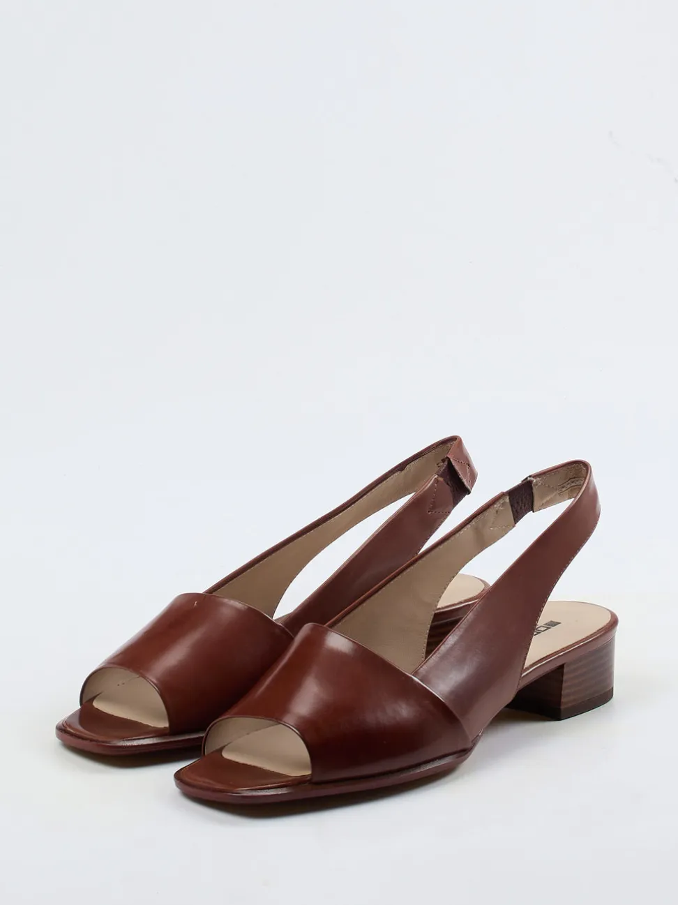 Gritti – Slingback-Sandalen aus Kalbleder Cognacbraun