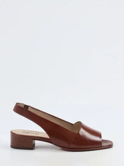 Gritti – Slingback-Sandalen aus Kalbleder Cognacbraun