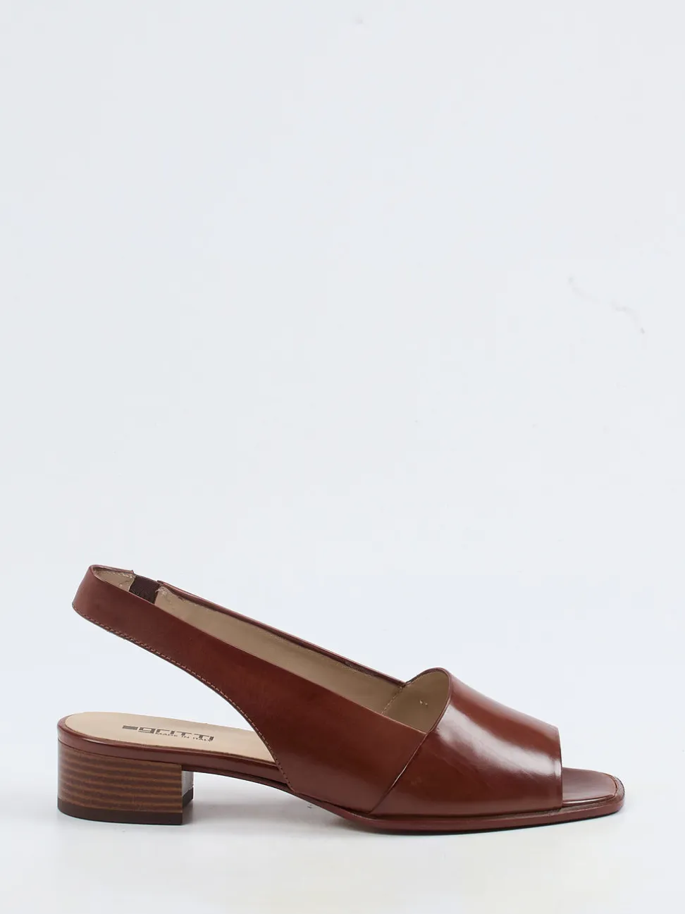 Gritti – Slingback-Sandalen aus Kalbleder Cognacbraun