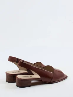 Gritti – Slingback-Sandalen aus Kalbleder Cognacbraun