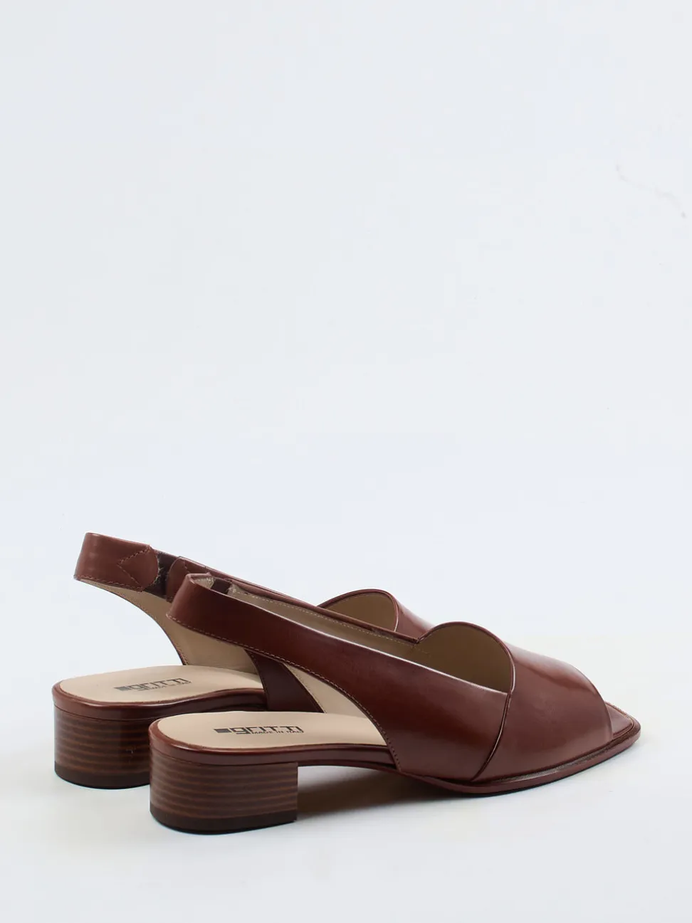 Gritti – Slingback-Sandalen aus Kalbleder Cognacbraun