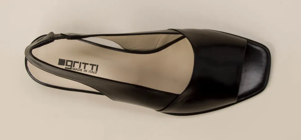Gritti – Slingpumps aus Kalbleder schwarz