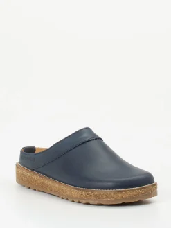 Haflinger – Clog aus Nubukleder Dunkelblau