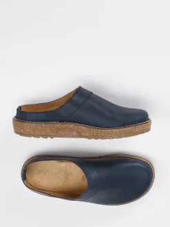 Haflinger – Clog aus Nubukleder Dunkelblau