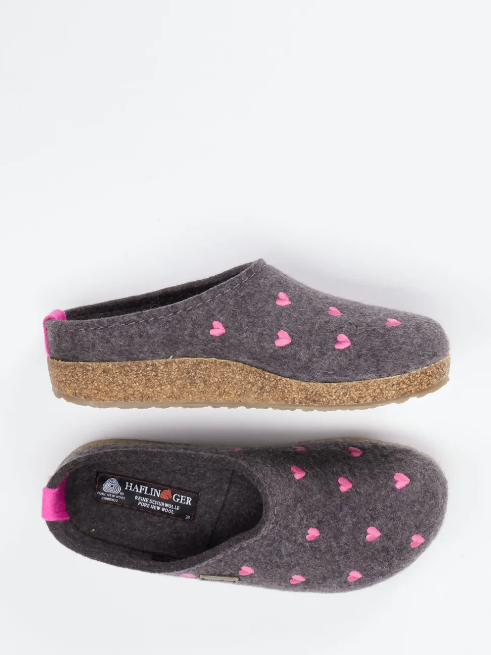 Haflinger – Filzclogs aus Schurwolle anthrazit