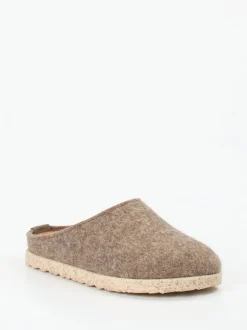 Haflinger – Filzpantoffel aus Schurwolle taupe