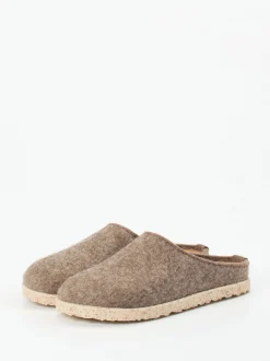 Haflinger – Filzpantoffel aus Schurwolle taupe
