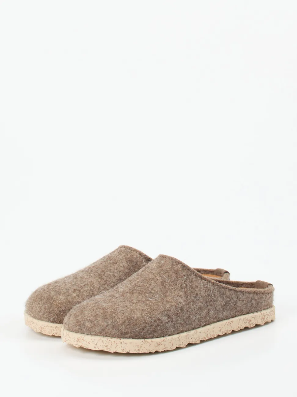 Haflinger – Filzpantoffel aus Schurwolle taupe