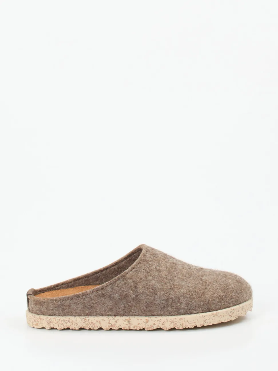Haflinger – Filzpantoffel aus Schurwolle taupe